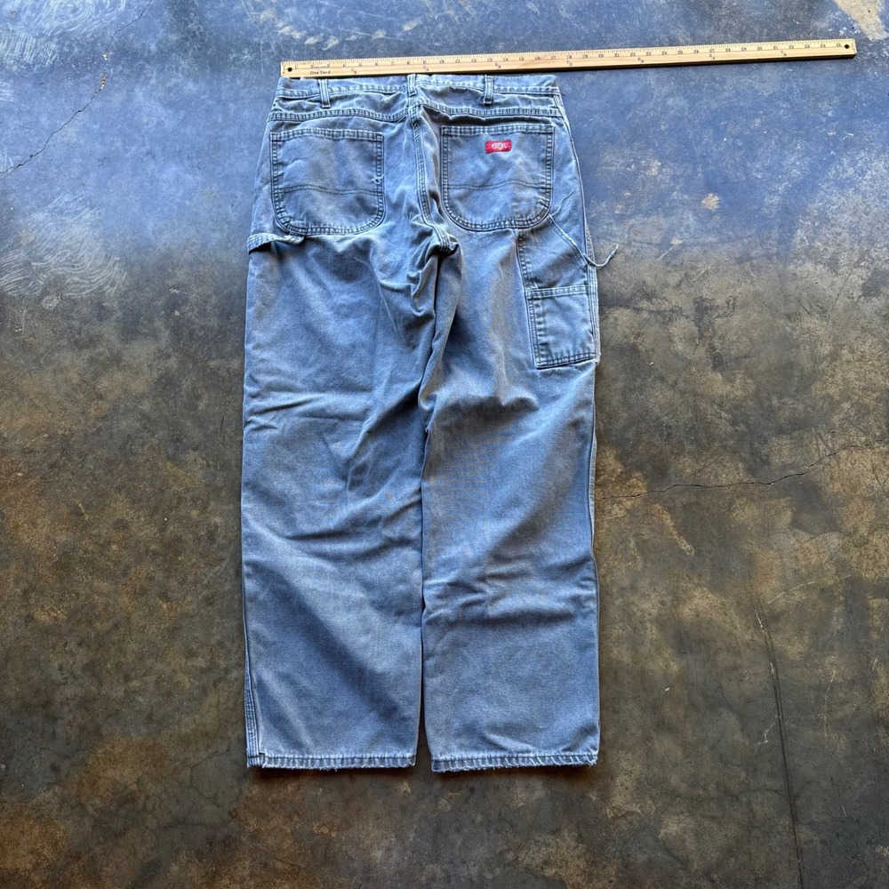 Dickies Mens 36x32 Green Duck Canvas Carpenter Pants